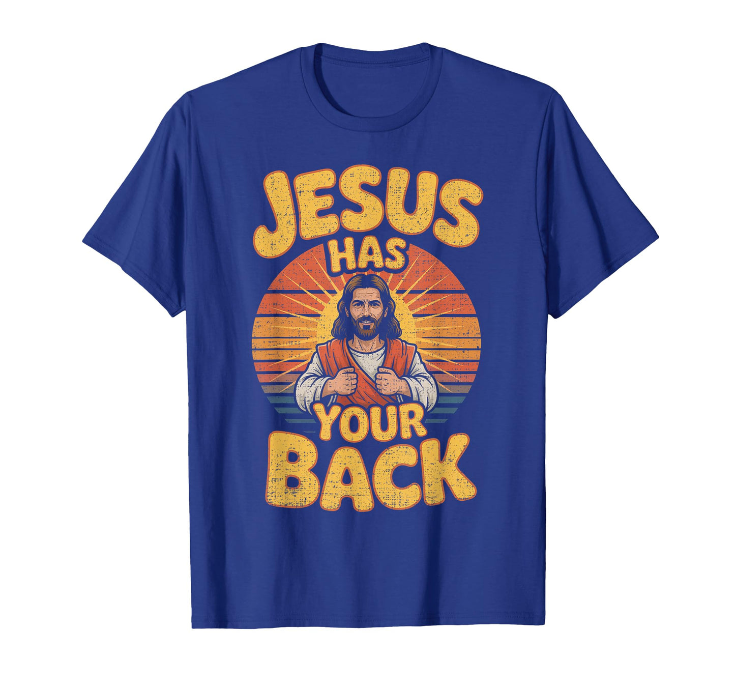 Jesus Has Your Back Retro Christian Men Women Kids T-Shirt