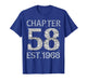 Chapter 58 EST 1968 Happy 58Th Birthday Gift for Him Her T-Shirt
