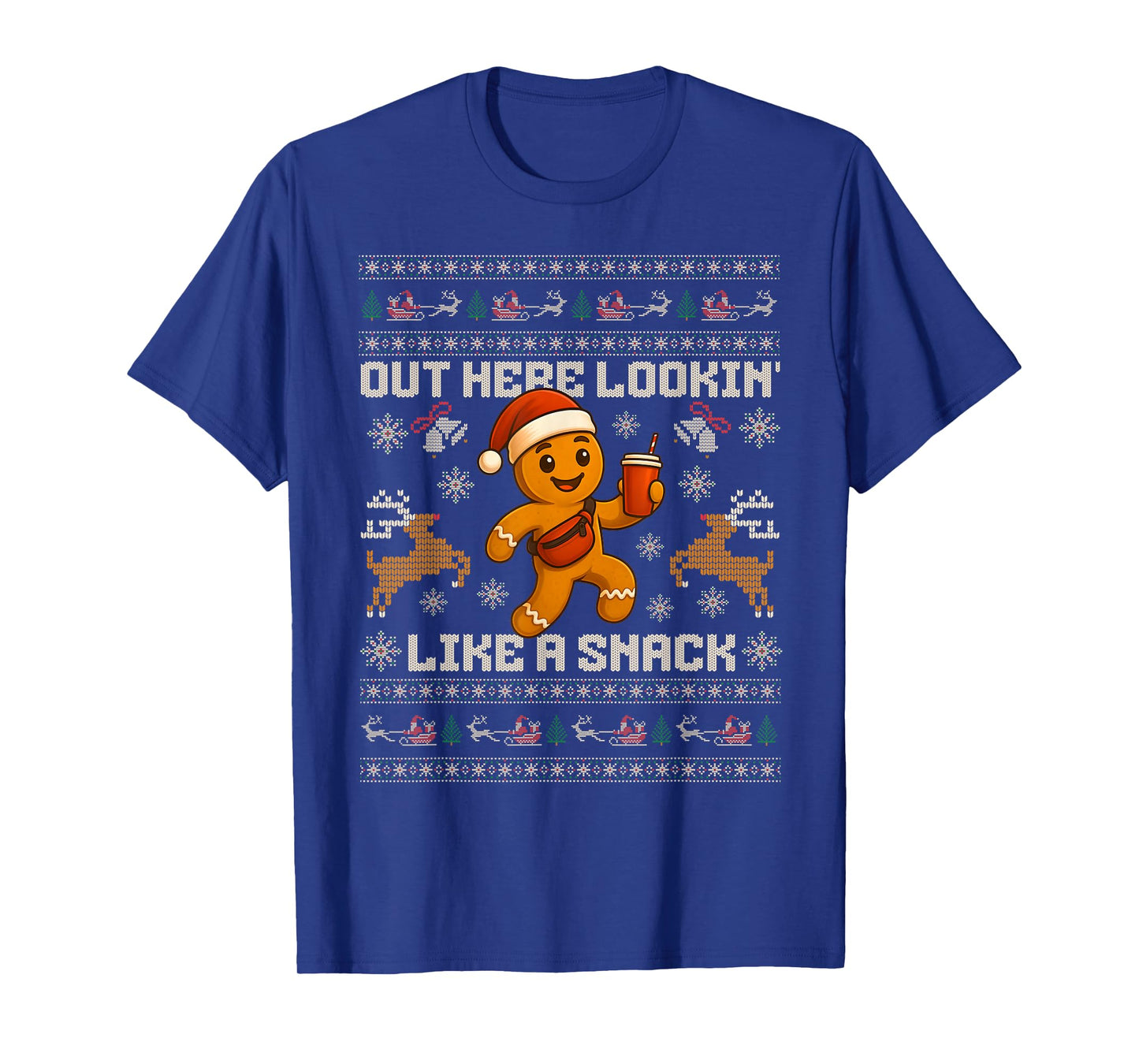 Out Here Looking Like a Snack Funny Christmas Xmas Cookies T-Shirt