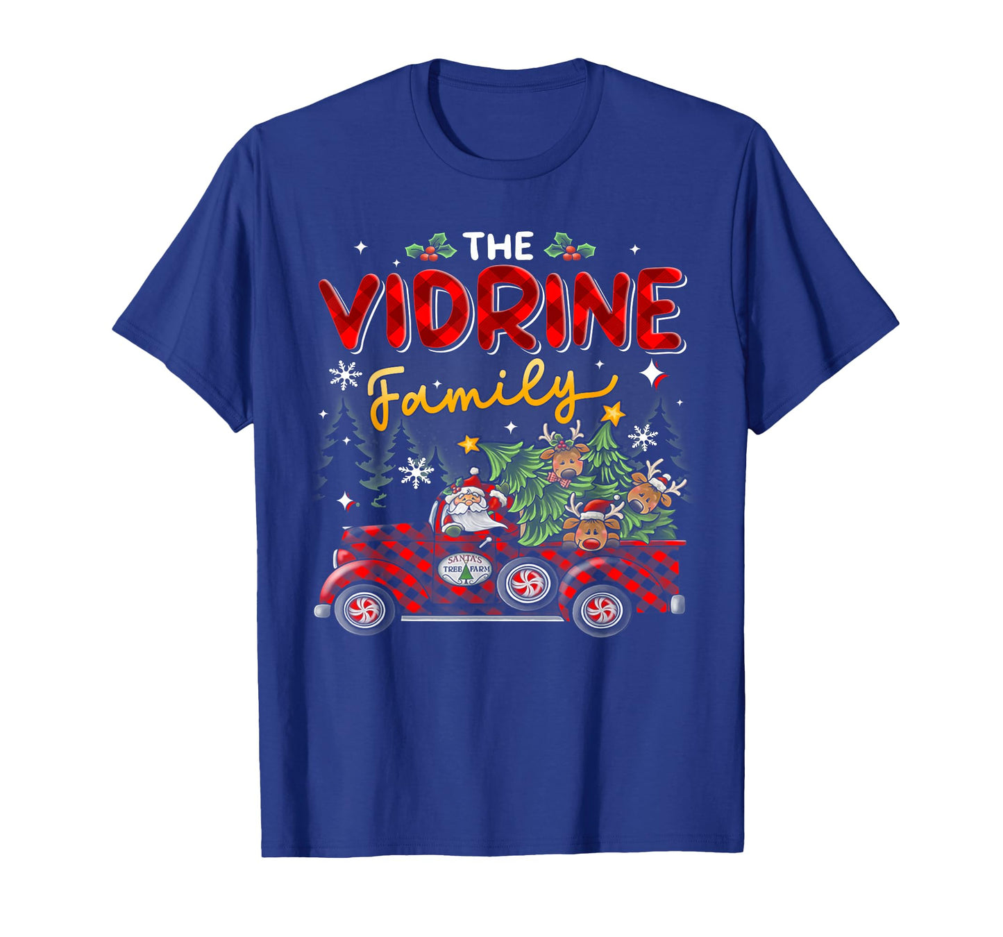 The Vidrine Family Christmas Matching Pajamas Group Gift T-Shirt