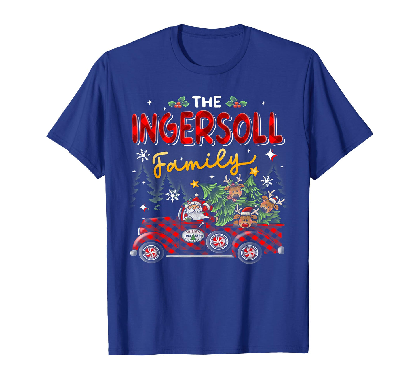 The Ingersoll Family Christmas Matching Pajamas Group Gift T-Shirt