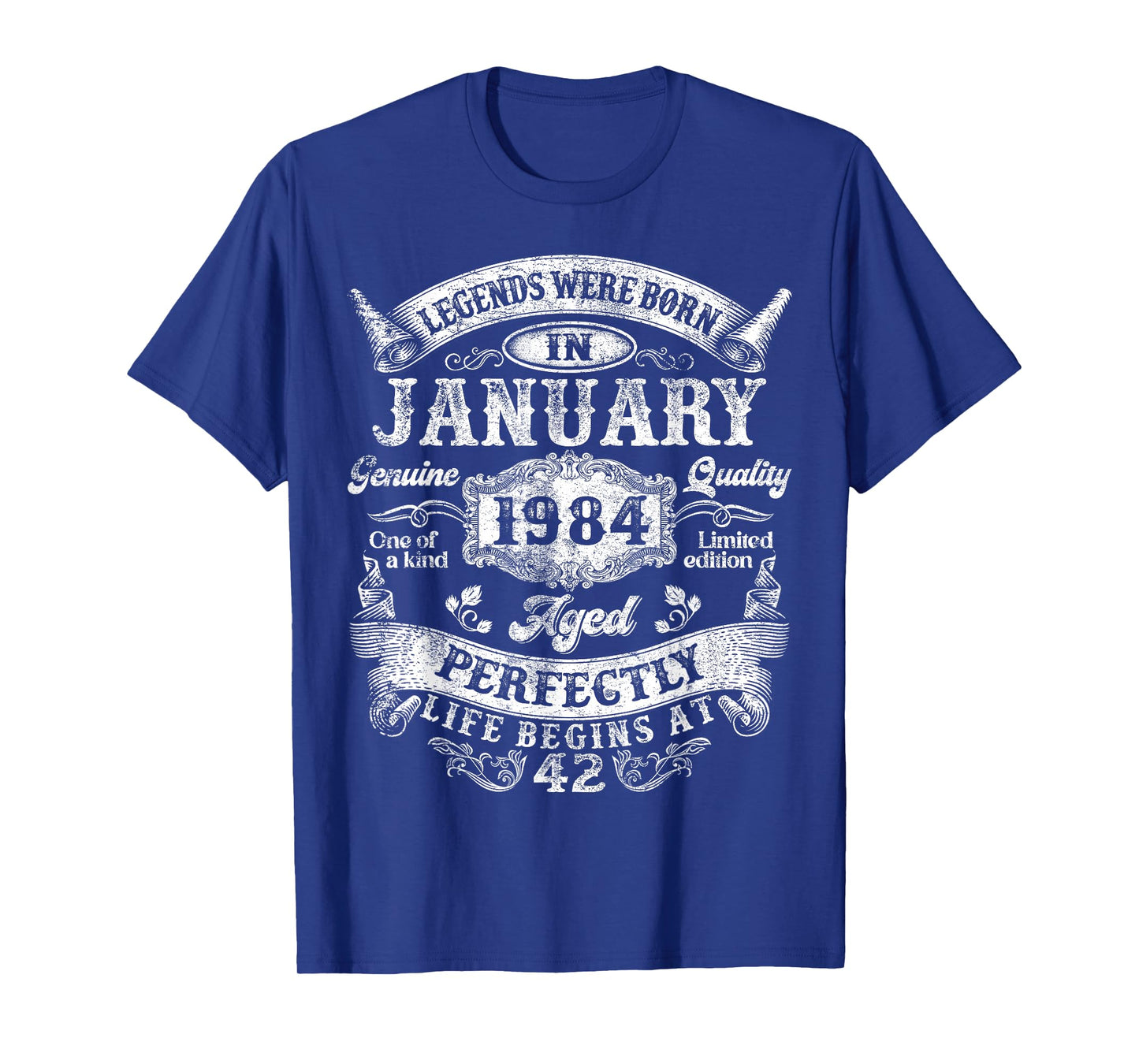 Legends were Born in January 1984 Vintage 42nd Birthday Men T-Shirt