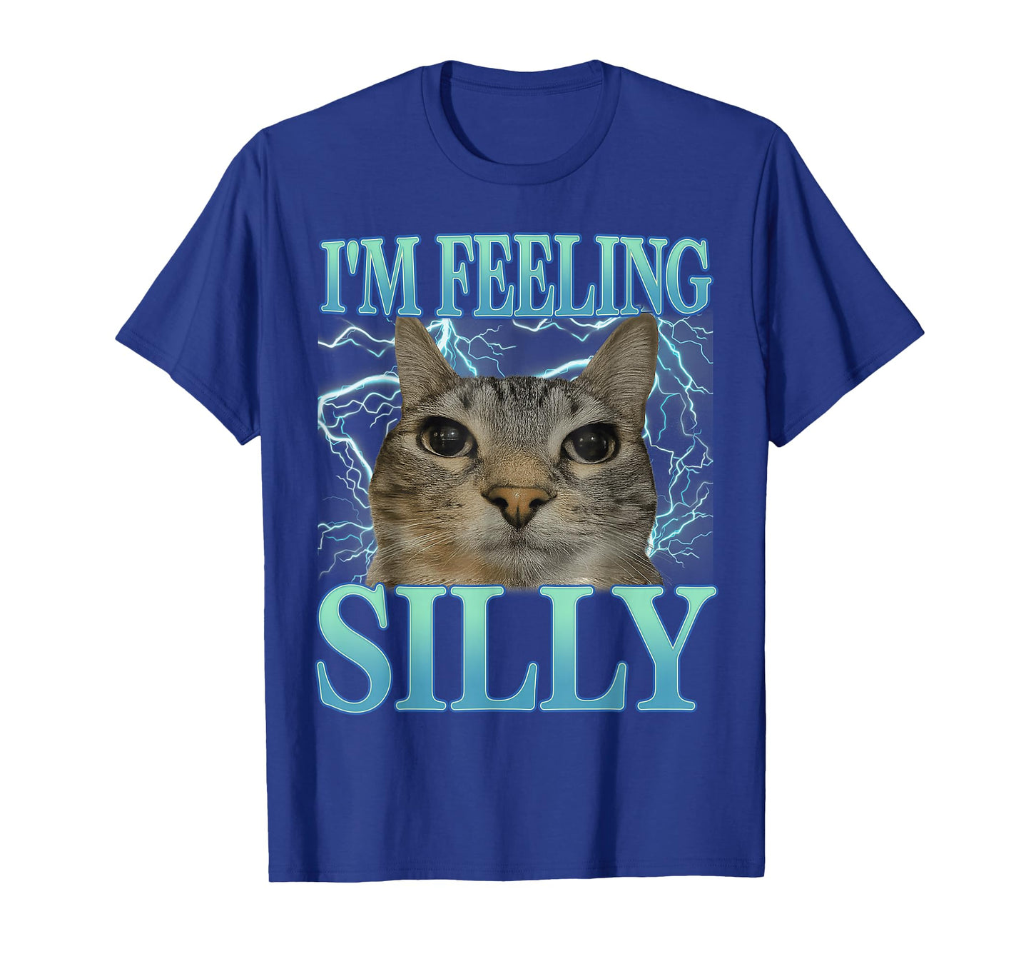 Funny Saying Cat Lover I'm Feeling Silly Cat Meme Humor T-Shirt