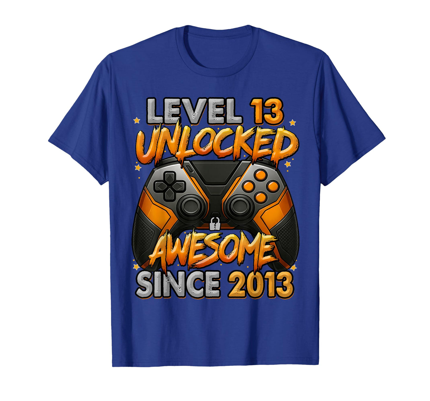 Level 13 Unlocked Awesome Since 2013 13th Birthday Gaming T-Shirt
