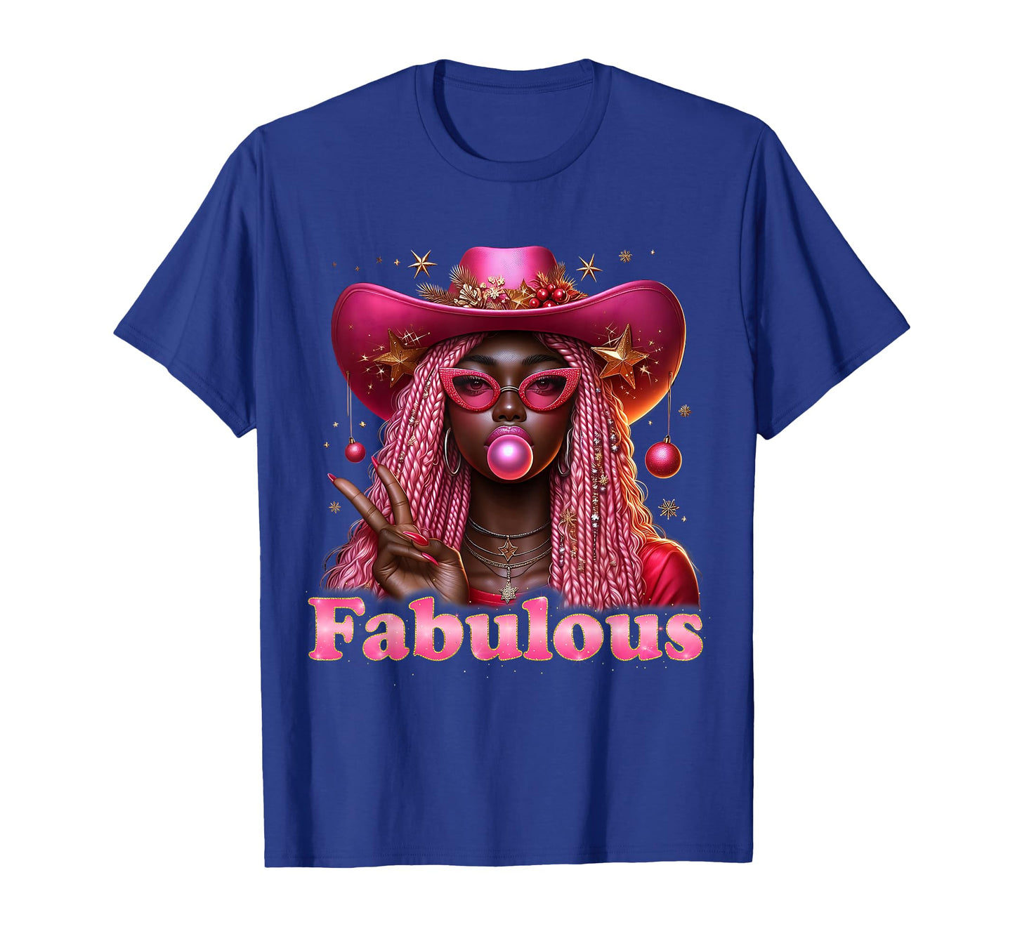 African American Melanin Afro Sleigh Queen Christmas T-Shirt