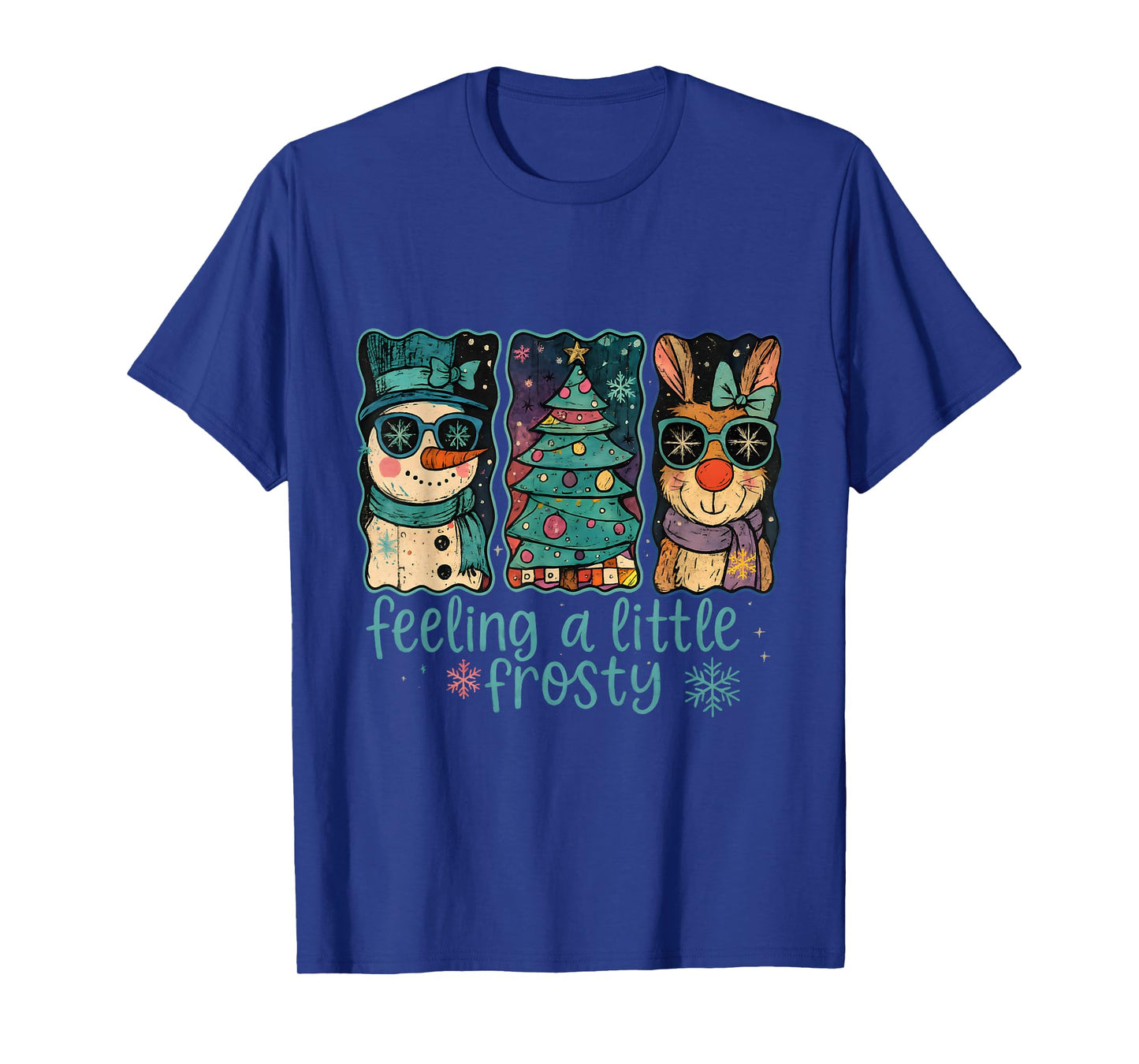 Feeling a Little Frosty Cool Christmas Character T-Shirt