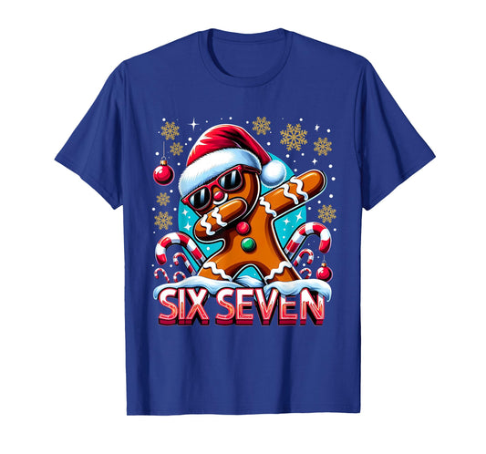 Six Seven Funny Gingerbread Christmas Design T-Shirt