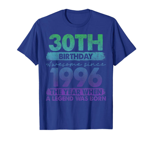 30 Year Old Gifts Vintage 1996 Limited Edition 30th Birthday T-Shirt