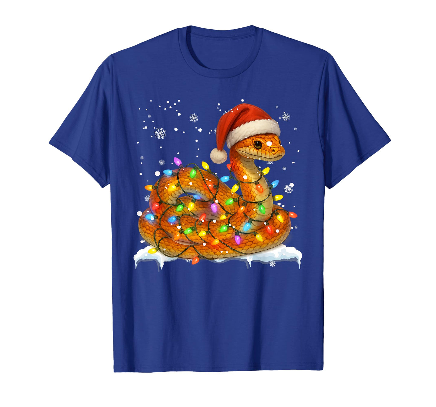 Cute Ball Python Christmas Light Funny Ball Python Lover T-Shirt