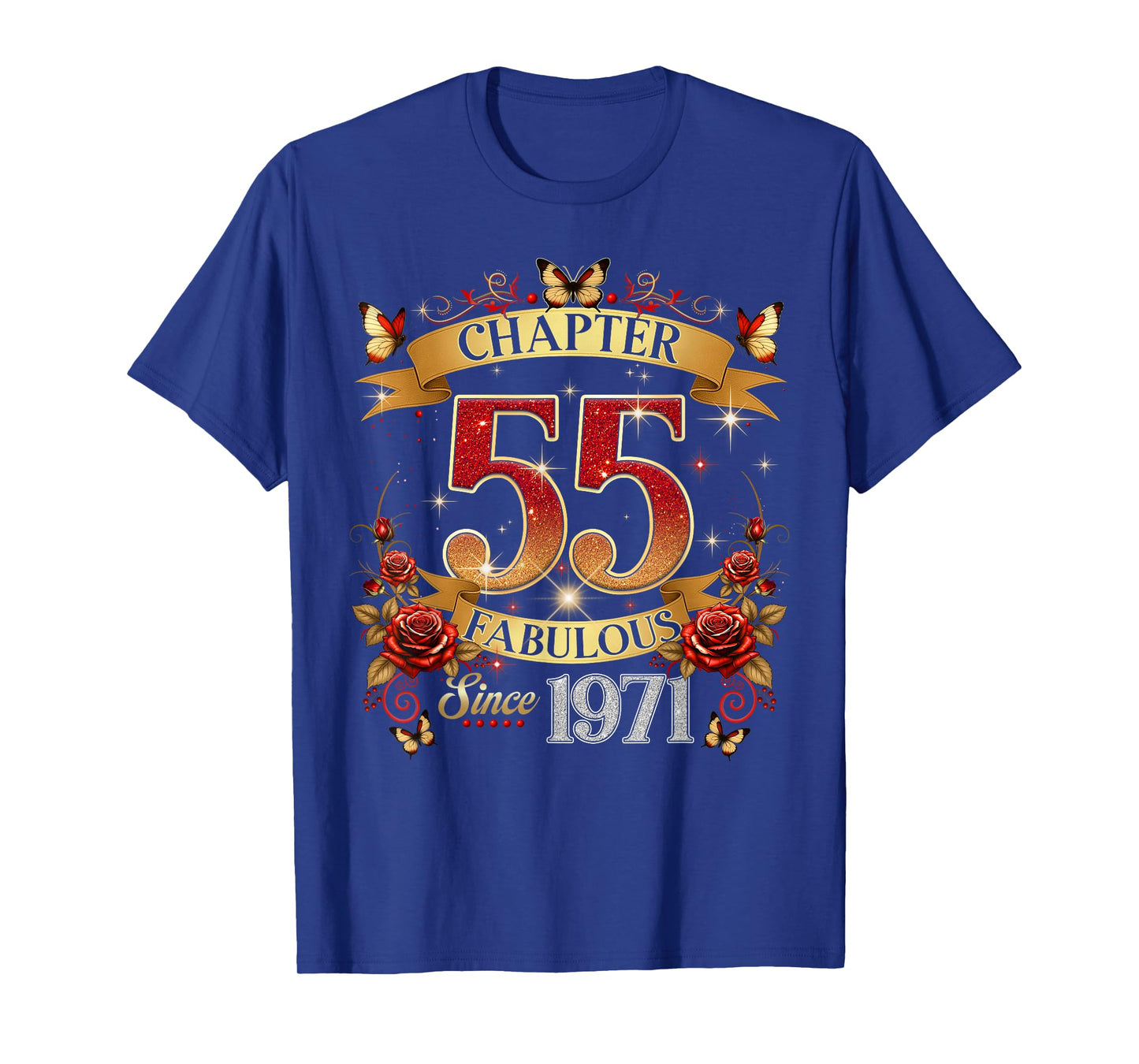 Chapter 55 Fabulous Since 1971 55th Birthday Women Girls T-Shirt