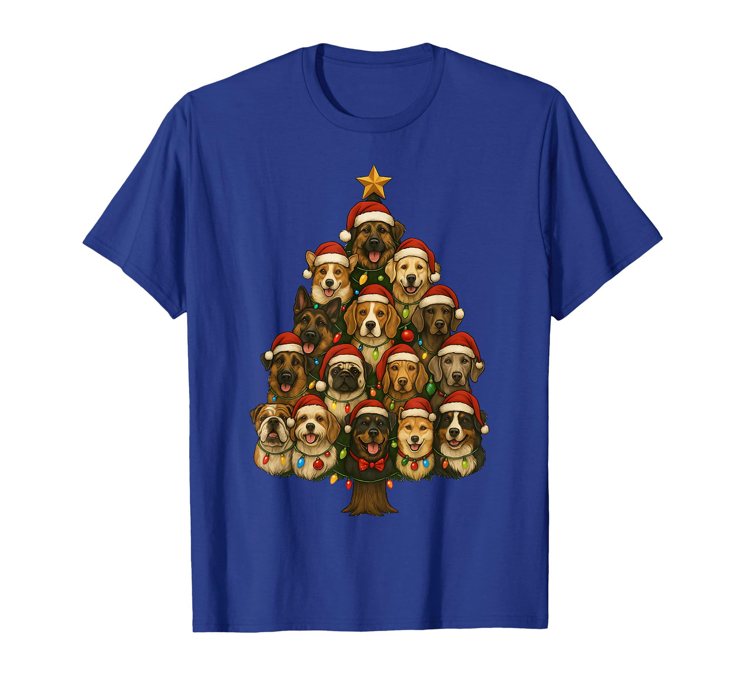 Christmas Dog Tree Design for Pet Lovers Kids Love Dogs Pet T-Shirt