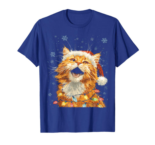 Christmas Cat Women's Tops T-Shirt