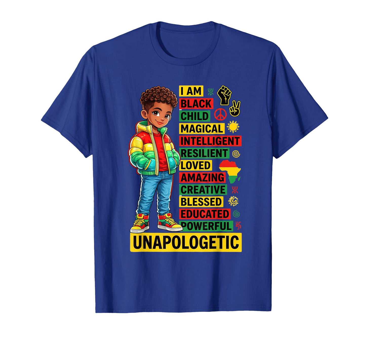 I am Black History Month African American Kids Boys T-Shirt