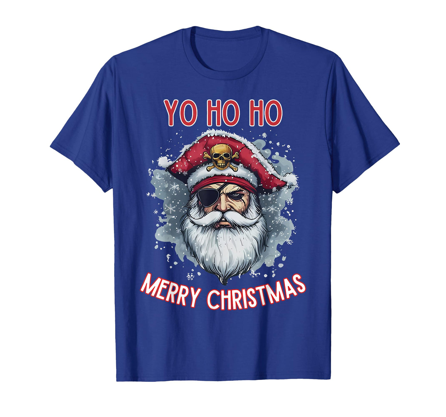 Yo Ho Ho Pirate Santa Funny Merry Christmas T-Shirt