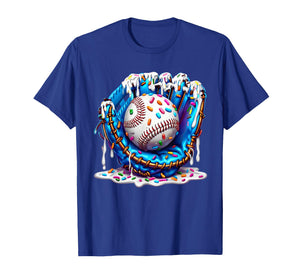 Baseball Drip for Boys Ice Cream Drip Youth Baseball Boys T-Shirt