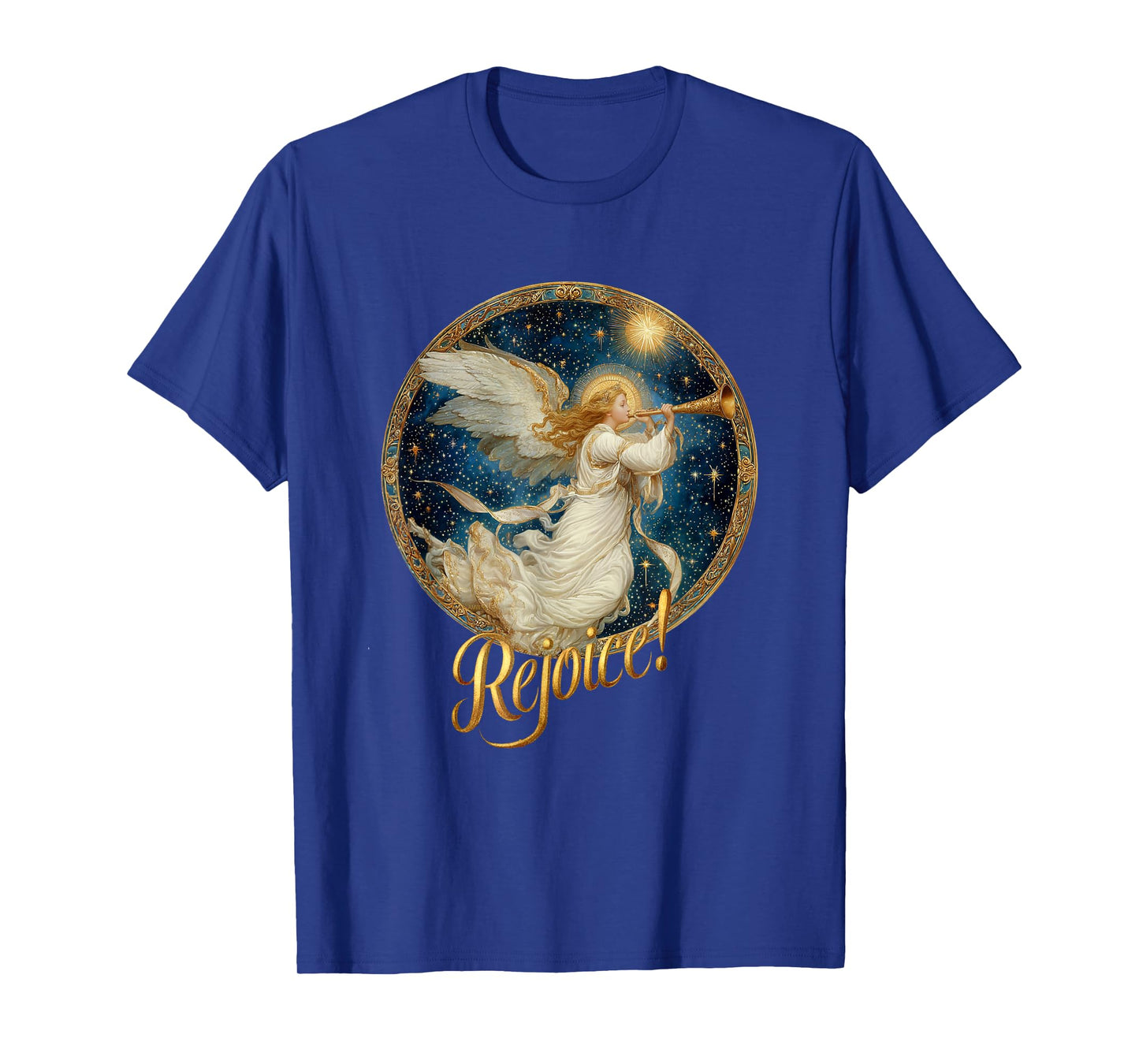 Christmas Angel with Trumpet - Rejoice! Holy Night (C) T-Shirt