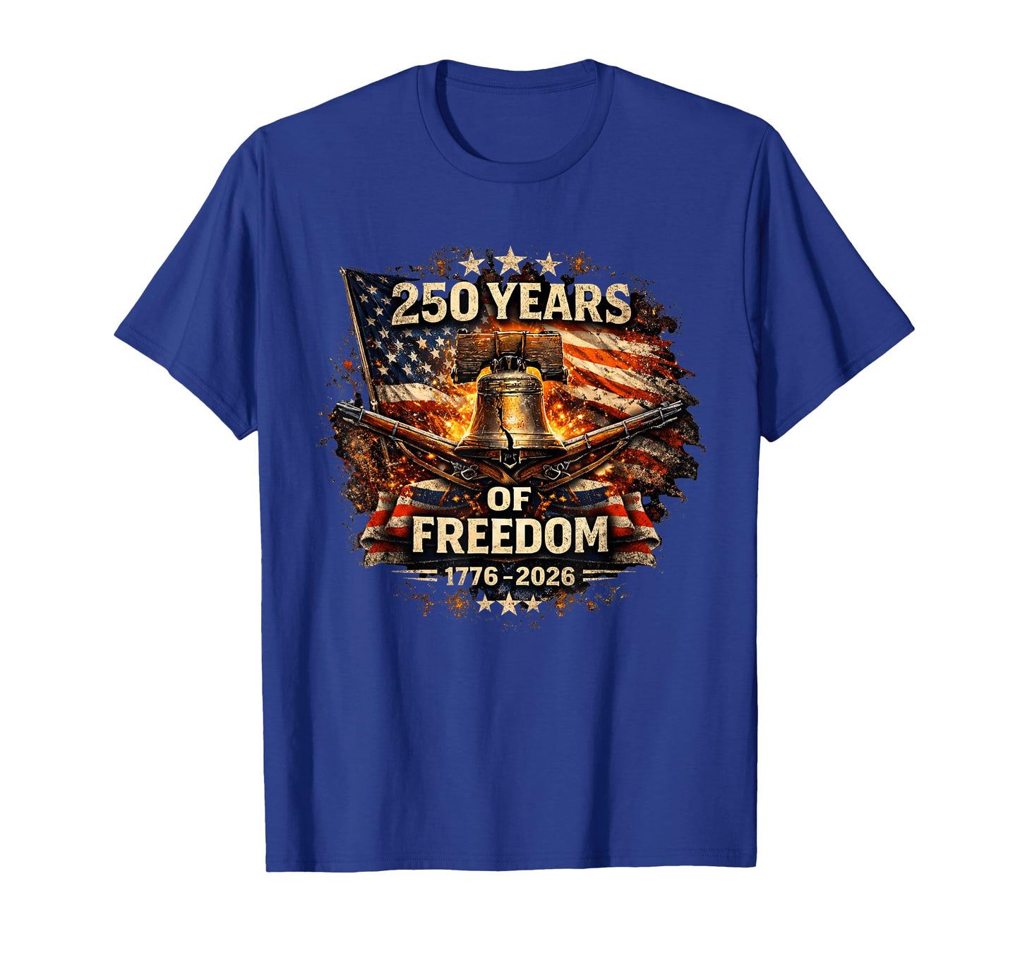 250 Years of Freedom 1776–2026 Patriotic Liberty Bell USA T-Shirt