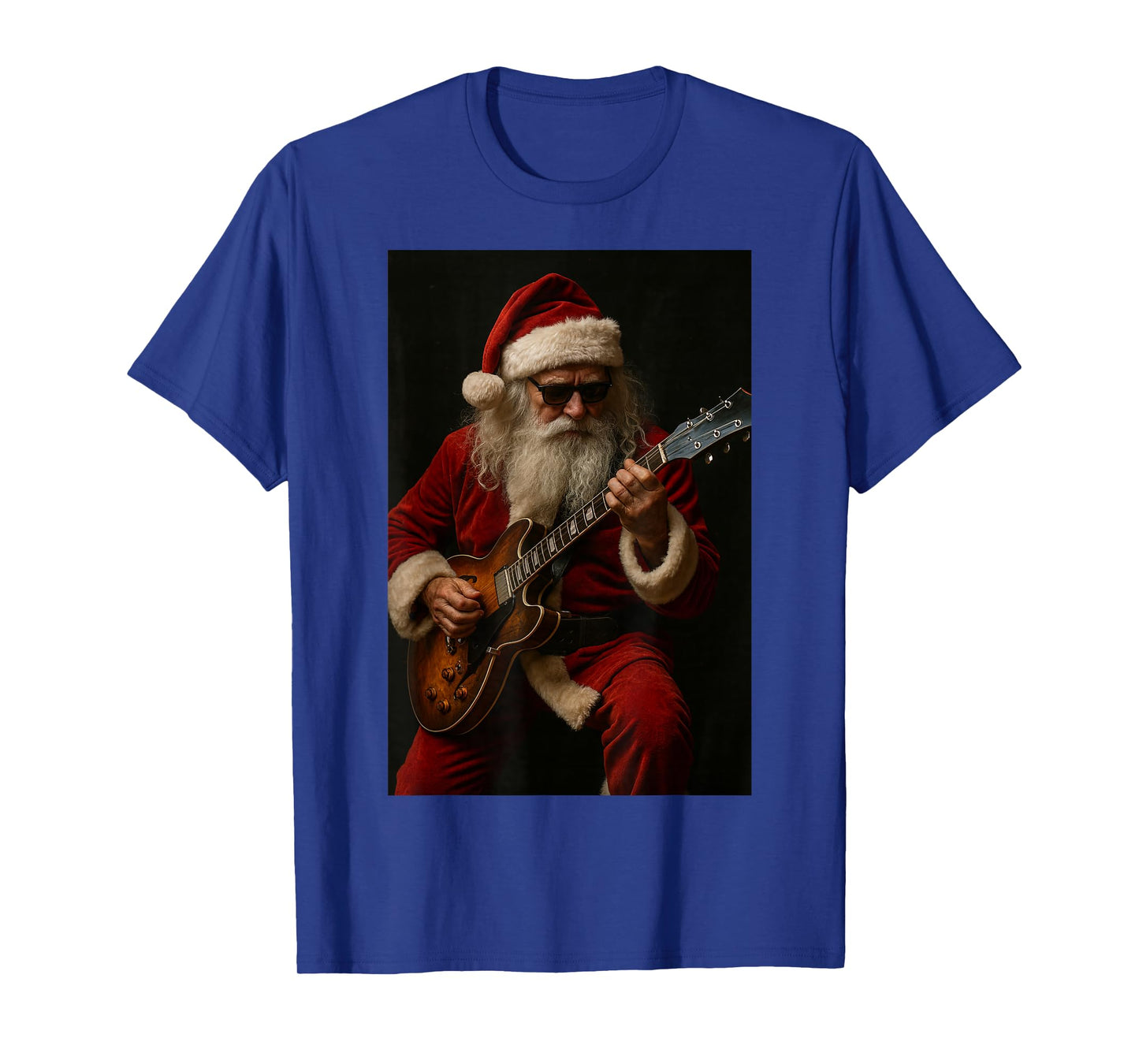 Santa Claus Shredding Guitar Christmas Music Fan T-Shirt
