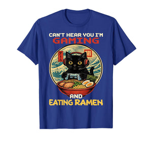 Cant Hear You Im Gaming and Eating Ramen Gift Boys Kids T-Shirt