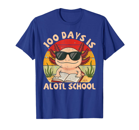100 Days is Alotl School Axolotl Lover 100th Day of School T-Shirt
