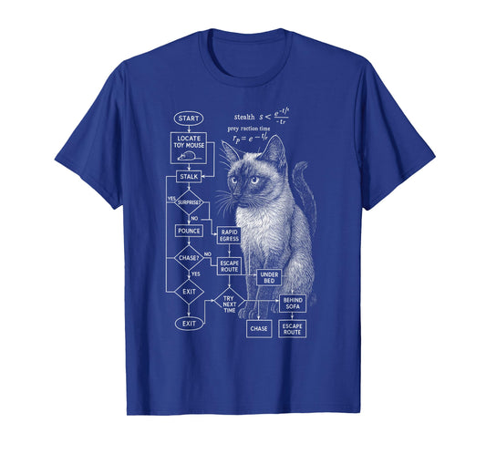 Funny Cat Math Physics Equations Science Humor T-Shirt