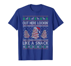 Out Here Lookin' Like A Snack Christmas Cakes Debbie Becky T-Shirt