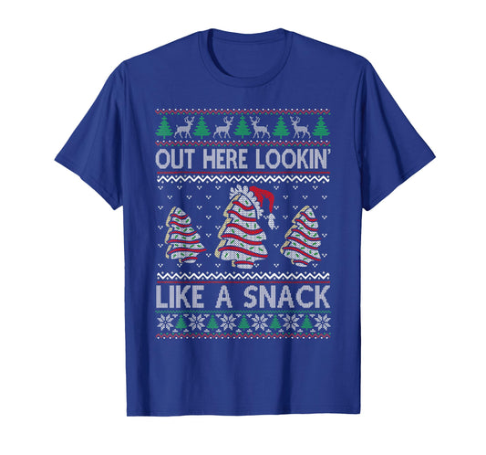 Out Here Lookin' Like A Snack Christmas Cakes Debbie Becky T-Shirt