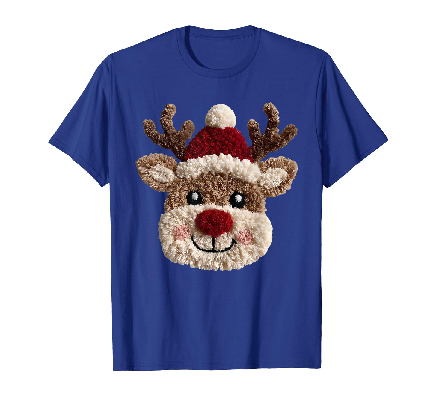 Cute Reindeer Rudolph Crochet Xmas Pajamas Holiday Christmas T-Shirt