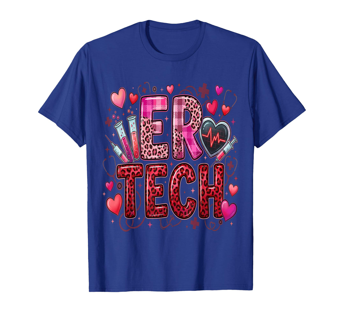 Emergency Department Valentine ER Tech Valentines Nurse T-Shirt