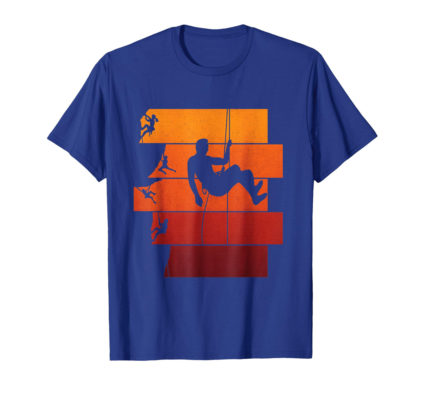 Rock Climbing Sunset Retro Mountain Design T-Shirt
