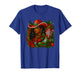 Black Melanin Cowgirl Christmas Boot Western Holiday T-Shirt