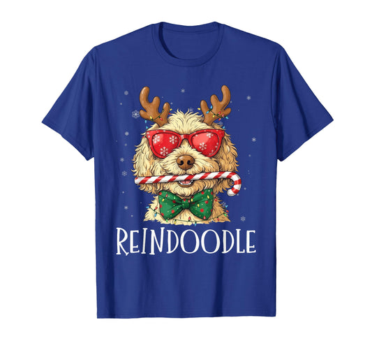 Reindoodle Funny Doodle Dog Christmas Holiday T-Shirt