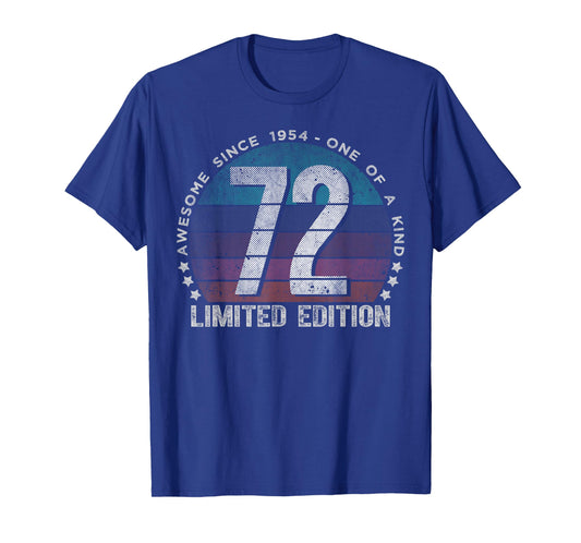 72 Year Old Gifts Vintage 1954 Limited Edition 72nd Birthday T-Shirt