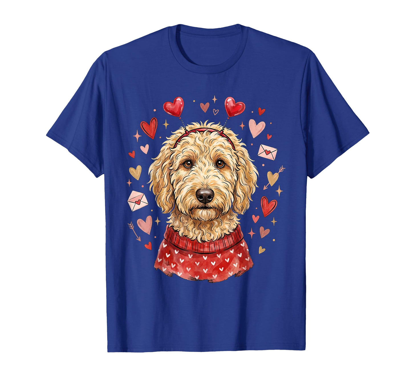 Heart Golden Doodle Love Dog Valentine Goldendoodle T-Shirt