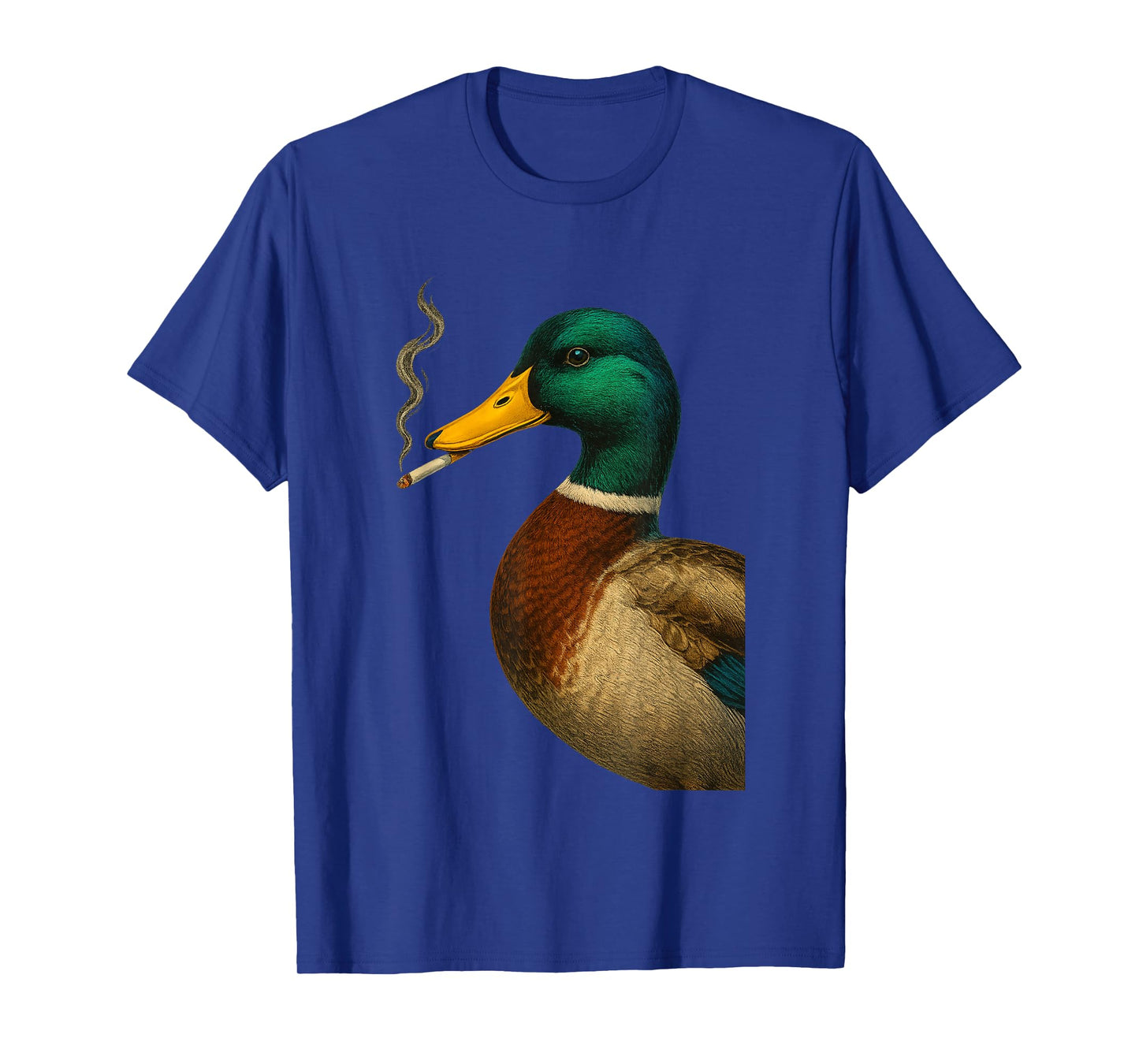 Mallard Duck Smoking A Cigarette Vintage Funny Duck Hunting T-Shirt