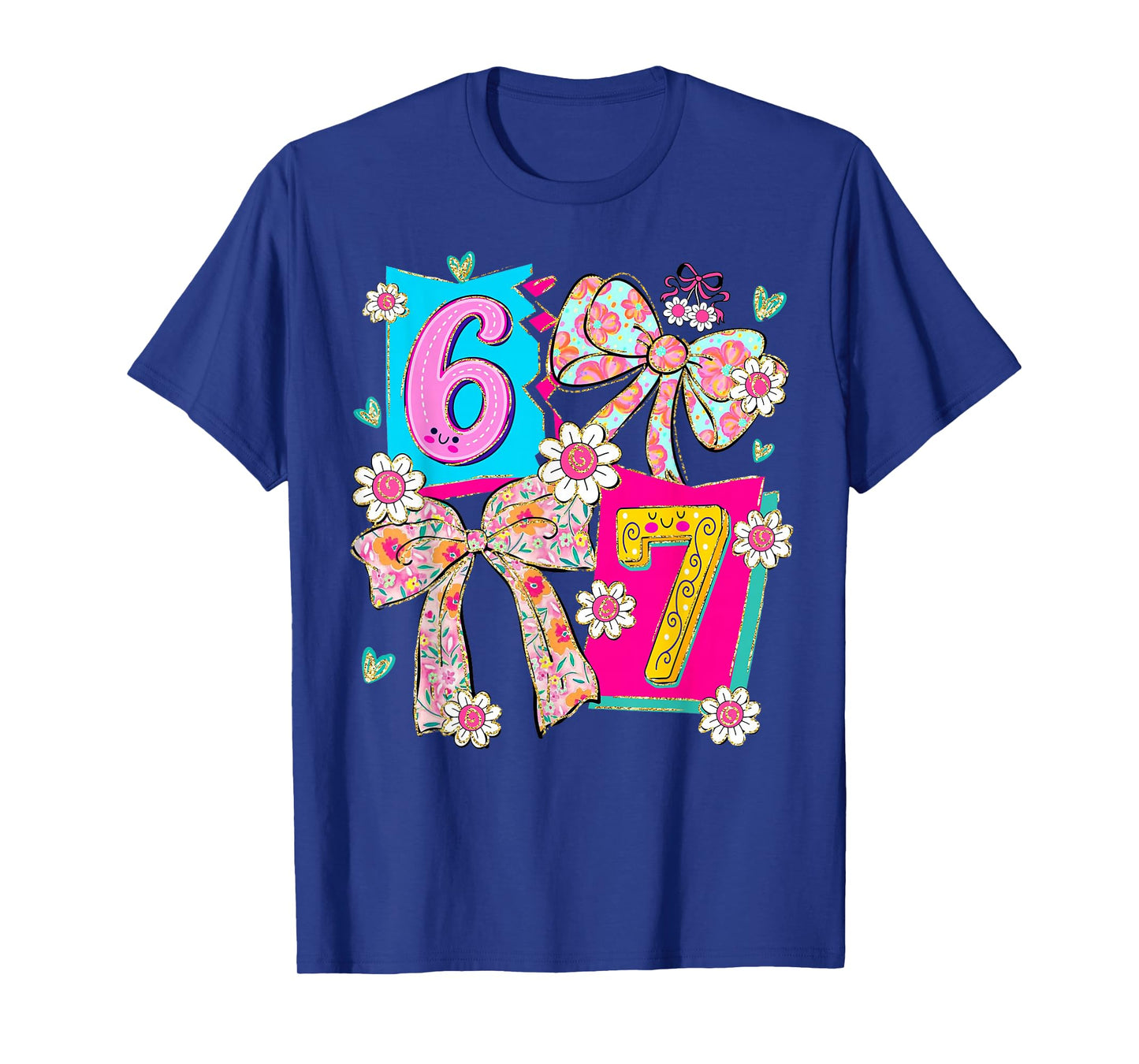 Funny 67 Coquette Bow Design for Girly Aesthetic Lovers T-Shirt
