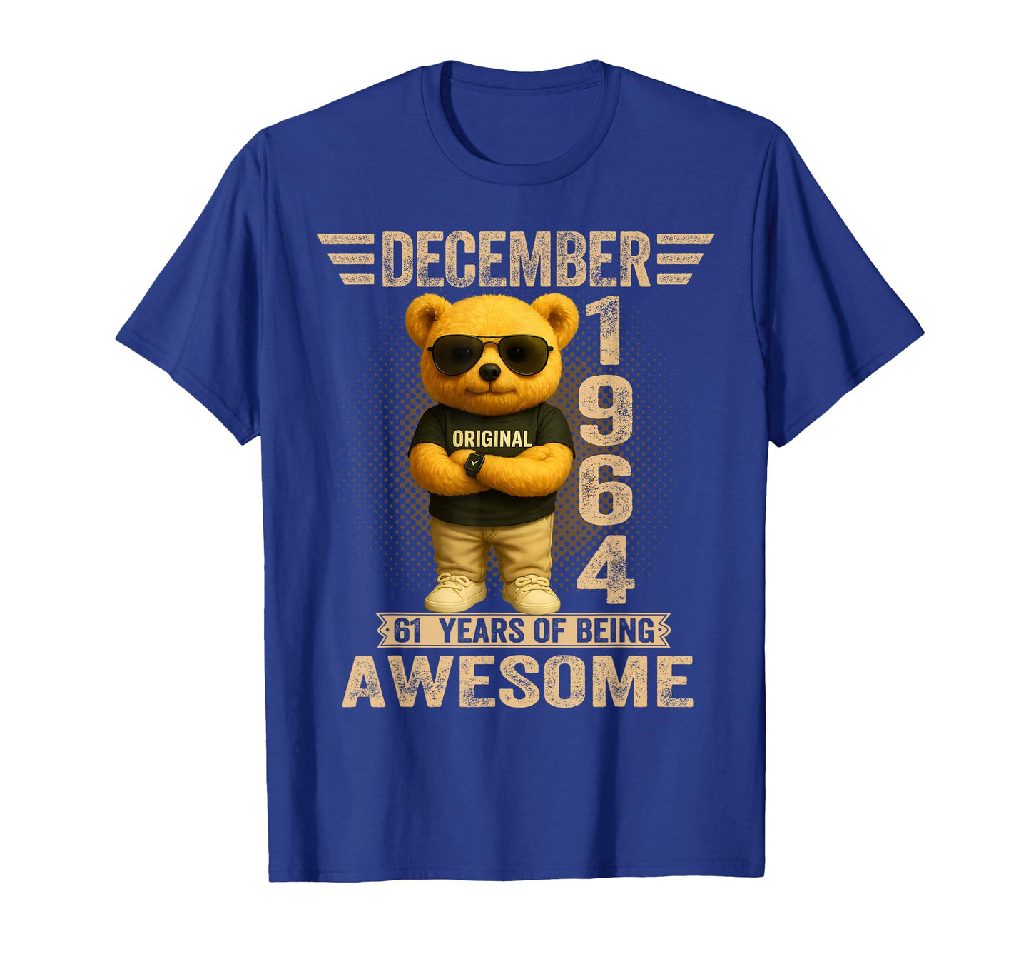 61 Year Old December 1964 Teddy Bear 61st Birthday Men Women T-Shirt
