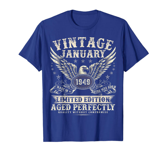 77 Year Old Legend were Born in January 1949 Birthday T-Shirt