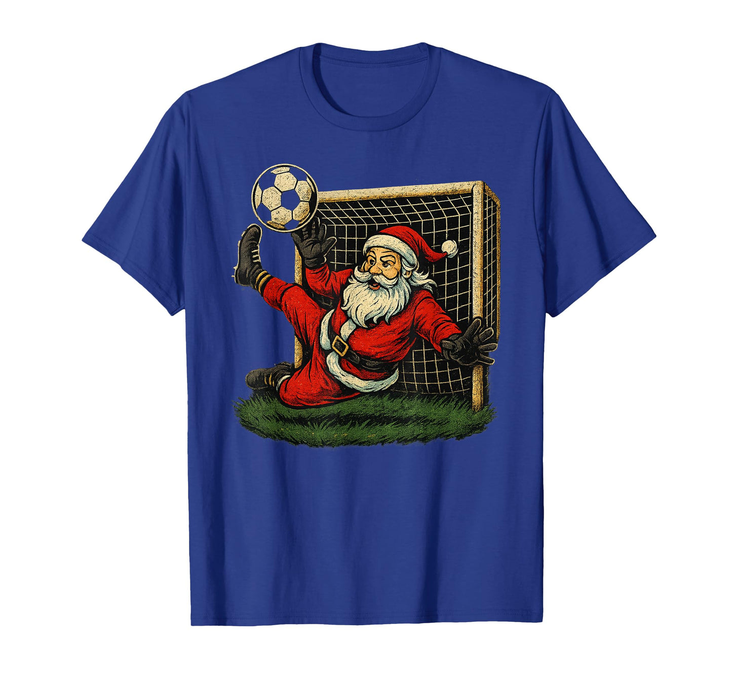 Soccer Goalie Santa Claus Christmas Sports Boys Youth T-Shirt