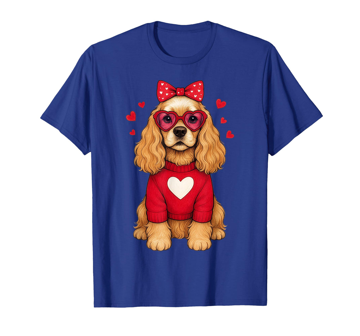 American Cocker Spaniel Dog Valentines Day Heart Dog Sweater T-Shirt