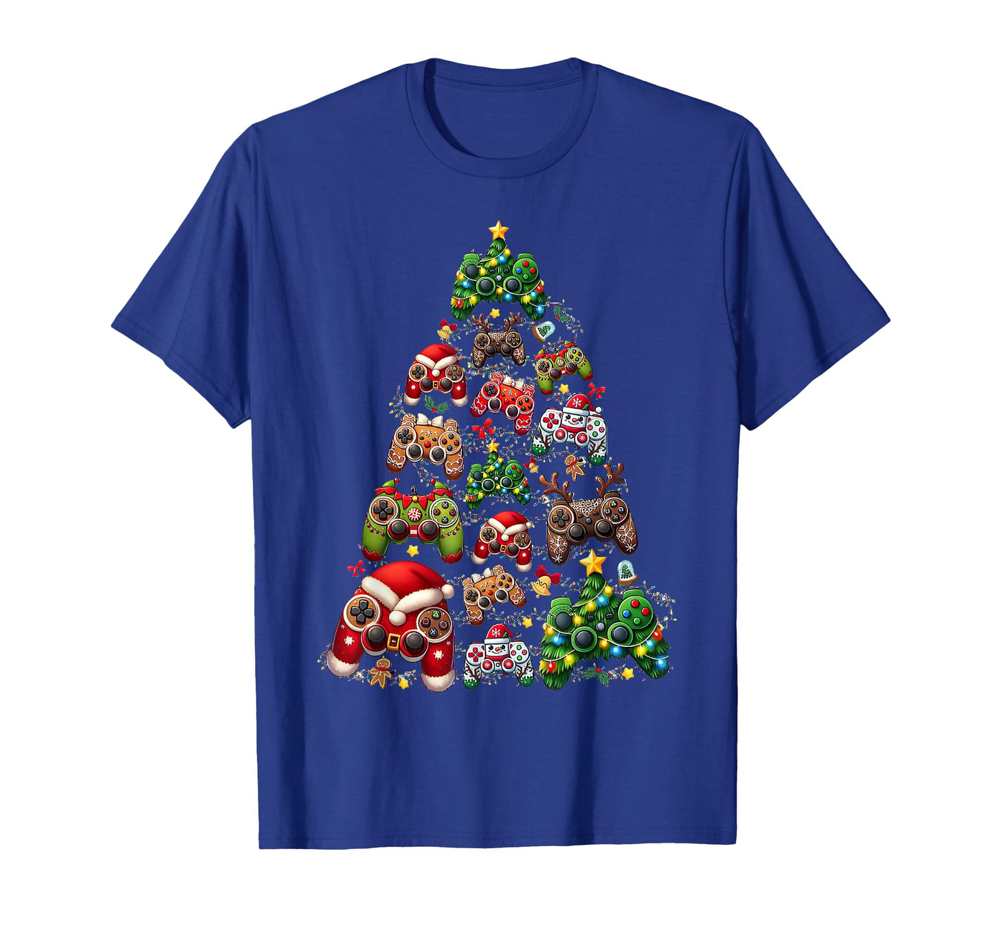 Funny Retro Christmas Gaming Controller Xmas Tree Gamer T-Shirt