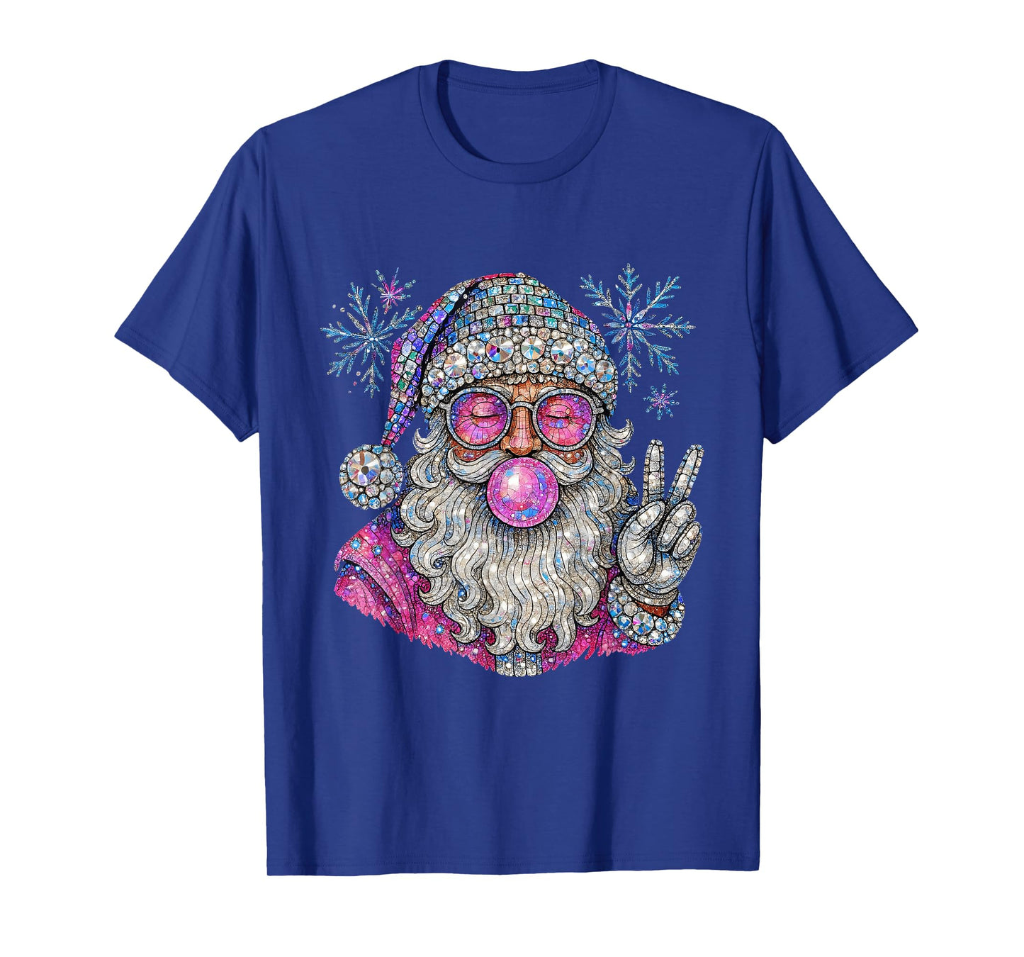 Groovy Glam Santa Bubblegum Christmas T-Shirt