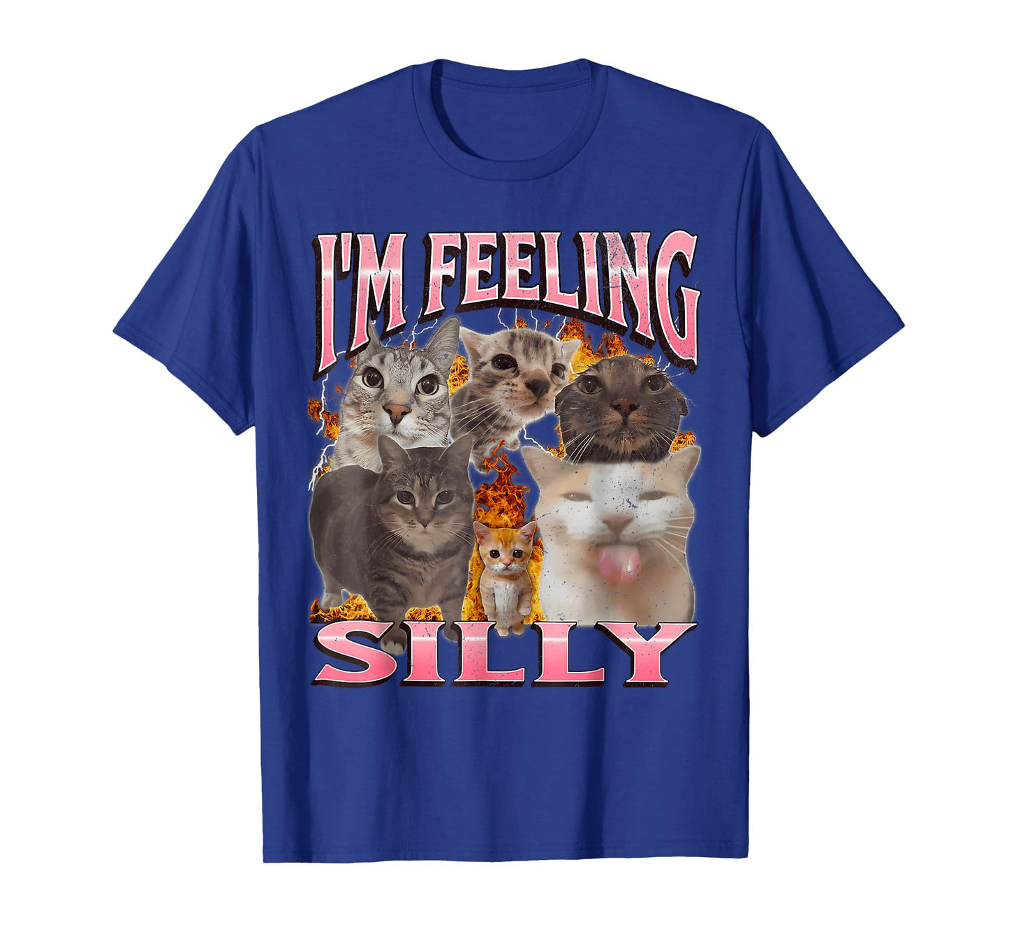 I'm Feeling Silly Funny Cat Meme Bootleg Graphic T-Shirt