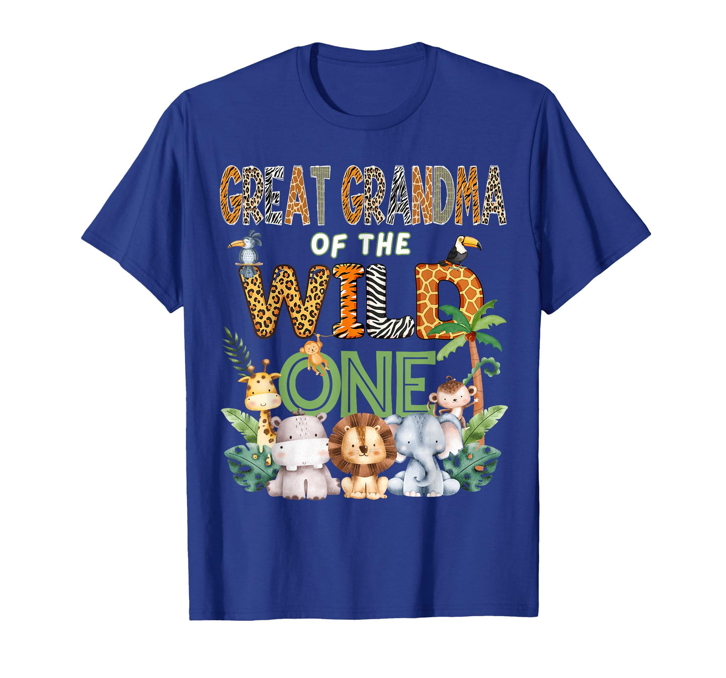 Great Grandma of The Wild One Safari 1St Birthday Kids T-Shirt