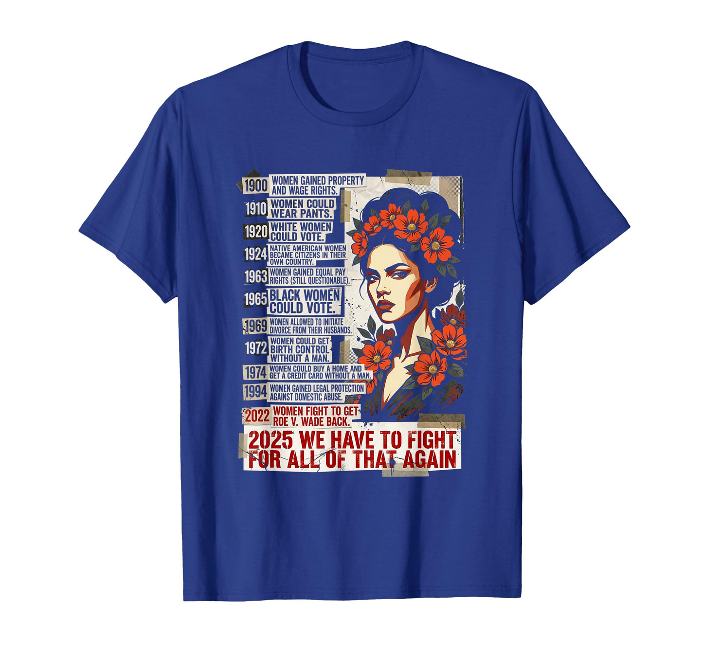 Feminist Protest Activism Womens Rights History Timeline T-Shirt