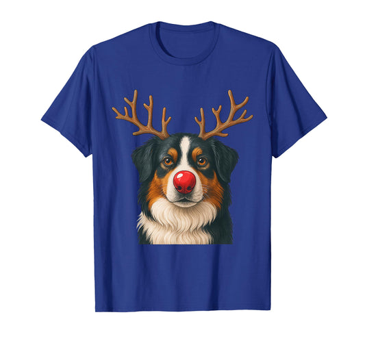 Reindeer Australian Shepherd Christmas Aussie Dog Mom Pajama T-Shirt