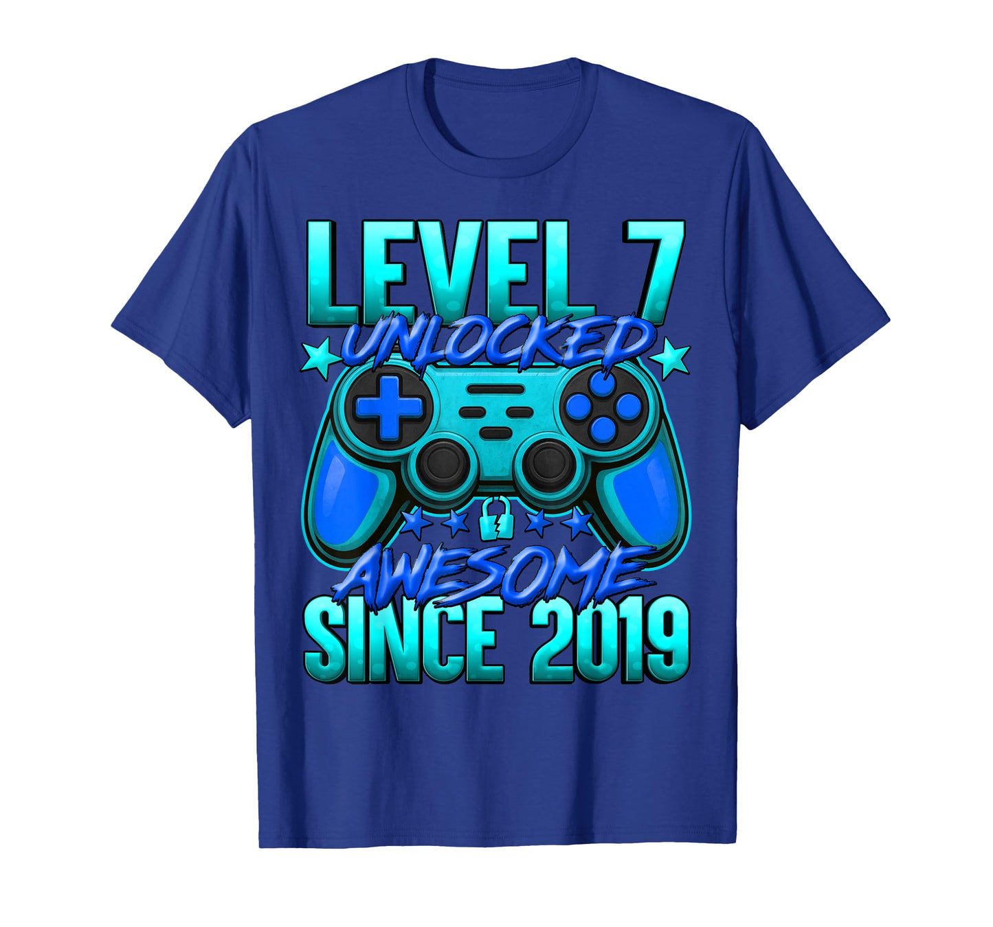 Level 7 Unlocked 7 Year Old Gifts for Boys 7th Birthday Boy T-Shirt
