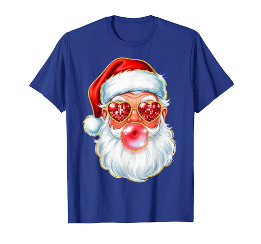 Cute Santa Bubble Gum for Women Teen Little Girls Christmas T-Shirt
