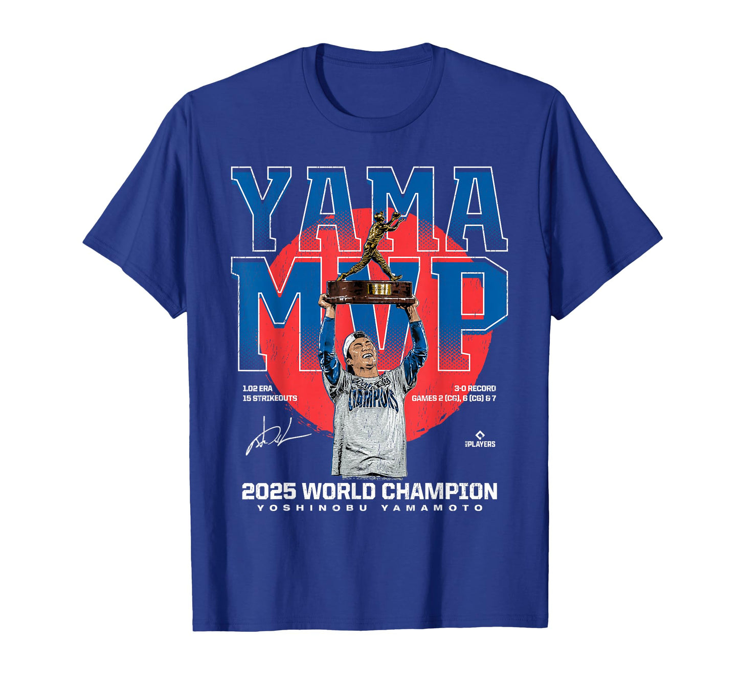 Yoshinobu Yamamoto 2025 Los Angeles MVP World Champion MLBPA T-Shirt