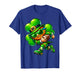 Funny Leprechaun Playing Football Kids Boys Mens T-Shirt